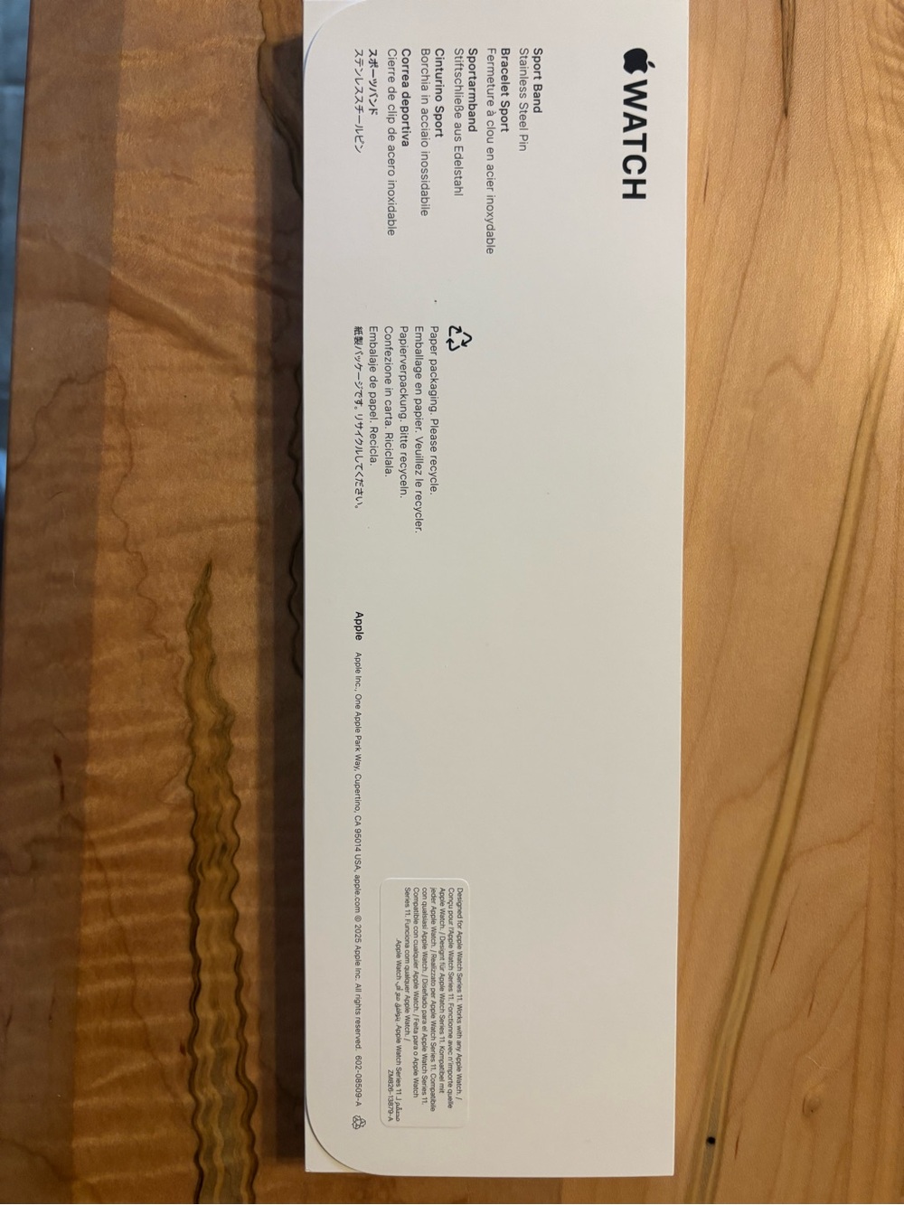 Apple Watch Sport Band - White (Boxed)